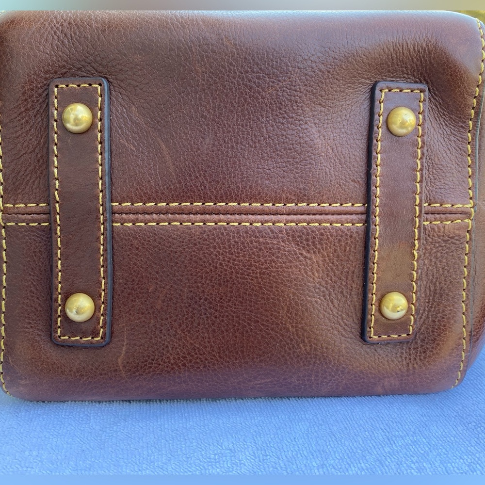 Dooney & Bourke Brown Leather Crossbody Bag - Picture 3 of 4